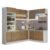 Cozinha Completa De Canto Madesa Glamy 419001 Com Armário E Balcão (Sem Tampo E Pia) Branco/Rustic
