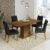 Conjunto Sala De Jantar Mesa Tampo De Madeira 4 Cadeiras Rustic/Oxford Cindy Madesa Cor:Rustic/Oxford