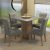 Conjunto Sala De Jantar Mesa Tampo De Madeira 4 Cadeiras Rustic/Cinza/Silver Livia Madesa