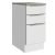 Balcão 40 Cm 3 Gavetas Branco/Branco Veludo Lux Madesa