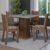 Conjunto Sala De Jantar Mesa Tampo De Madeira 4 Cadeiras Rustic/Cinza/Bege Marrom Samara Madesa