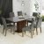 Conjunto Sala De Jantar Mesa Tampo De Vidro 6 Cadeiras Rustic/Cinza/Silver Geórgia Madesa