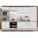 Cozinha Completa Madesa 100% Mdf Acordes 2 Gavetas 11 Portas Branco Brilho