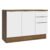 Balcão De Pia Cozinha 2 Portas E 3 Gavetas (Com Tampo) Rustic/Branco Stella Madesa Cor:Rustic/Branco