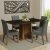 Conjunto Sala De Jantar Mesa Tampo De Madeira 4 Cadeiras Rustic/Preto/Silver Keila Madesa