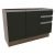 Balcão Gabinete De Pia Madesa Glamy 120 Cm 2 Portas E 3 Gavetas Rustic/Preto