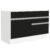 Balcão Gabinete De Pia 120 X 60 Cm 1 Porta 2 Gavetas Branco/Preto (Sem Tampo) Glamy Madesa