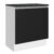 Balcão 100% Mdf 70 Cm 2 Portas Branco/Preto Acordes Madesa Cor:Branco/Preto