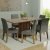 Conjunto Sala De Jantar Mesa Tampo De Madeira 6 Cadeiras Rustic/Crema/Silver Renata Madesa
