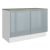 Balcão De Pia 120 Cm 2 Portas Branco/Cinza Lux Madesa