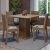Conjunto Sala De Jantar Mesa Tampo De Madeira 4 Cadeiras Rustic/Crema/Floral Hibiscos Samara Madesa