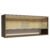 Armário Aéreo Madesa 120cm 2 Portas Correr Vidro Reflex 1 Nicho Para Cozinhas Glamy, Lux E Reims Rustic