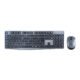 Teclado E Mouse Sem Fio Multilaser 2.4 Ghz Usb Preto E Cinza – Tc245 Preto