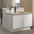 Ilha De Cozinha Com Bancada E Balcão 120 Cm Branco Lux Madesa Cor:Branco