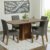 Conjunto Sala De Jantar Mesa Tampo De Madeira 4 Cadeiras Rustic/Crema/Silver Keila Madesa