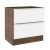 Balcão Madesa Lux 80 Cm 2 Gavetas (Sem Tampo) Rustic/Branco Veludo