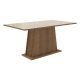 Mesa Madesa Retangular Tampo De Vidro 5364 Rustic/Crema