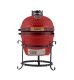 Churrasqueira Kamado Mini Da Rasco Vermelho Com Grelha Em Aço Inox E Suporte. Ideal P/ Até 3 Pessoas