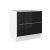 Balcão Madesa Lux 80 Cm 2 Gavetas Branco/Preto