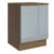 Balcão 60 Cm 1 Porta Rustic/Cinza Lux Madesa