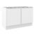 Balcão Gabinete De Pia Madesa Lux 120 Cm 2 Portas (Sem Tampo) Branco/Branco Veludo