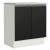 Balcão De Cozinha Madesa Glamy 70 Cm 2 Portas Branco/Preto