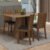 Conjunto Sala De Jantar Mesa Tampo De Madeira 4 Cadeiras Rustic/Preto Marilyn Madesa Cor:Rustic/Sintético Preto