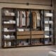 Guarda-Roupa Closet Modulado Valencia 4 Gavetas 258cm Rustic/Preto Madesa 01 Cor:Rustic/Preto