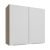 Armário Aéreo 70 Cm 2 Portas Rustic/Branco Stella Madesa