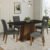 Conjunto Sala De Jantar Mesa Tampo De Madeira 4 Cadeiras Rustic/Preto/Silver Ashley Madesa