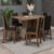 Conjunto Sala De Jantar Mesa Tampo De Madeira 6 Cadeiras Rustic/Crema/Preto Wendy Madesa Cor:Rustic/Crema/Preto