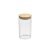 Pote De Vidro Com Tampa Em Bambu Redondo 350ml Kenya