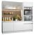 Cozinha Compacta Madesa Topazio Pop Com Armário, Balcão E Tampo Branco