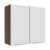 Armário Aéreo 70 Cm 2 Portas Rustic/Branco Veludo Lux Madesa