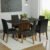 Conjunto Sala De Jantar Mesa Tampo De Madeira 6 Cadeiras Rustic/Preto/Oxford Renata Madesa Cor:Rustic/Preto/Oxford