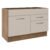 Balcão Gabinete De Pia 120 X 60 Cm 1 Porta 2 Gavetas Rustic/Crema (Sem Tampo) Agata Madesa