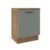 Balcão Madesa Agata 60 Cm 1 Porta Rustic/Cinza