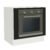 Balcão Para Forno De Embutir 80 X 60 Cm Sem Tampo Branco/Preto Agata, Glamy, Stella Madesa Cor:Branco/Preto