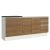 Kit Com 2 Balcões De Cozinha Madesa Acordes 100% Mdf (Sem Tampo E Pia) Branco/Rustic