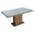 Mesa De Jantar Retangular Tampo De Vidro Madesa 5363 Rustic/Cinza