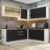 Armário De Cozinha Completa De Canto 100% Mdf 389cm Branco/Preto Acordes Madesa 02