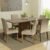 Conjunto Sala De Jantar Mesa Tampo De Madeira 6 Cadeiras Rustic/Crema/Imperial Renata Madesa