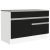 Balcão Gabinete De Pia 120 X 60 Cm 1 Porta 2 Gavetas Branco/Preto (Com Tampo) Glamy Madesa