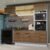 Armário De Cozinha Completa 270cm Branco/Rustic Stella Madesa 08 Cor:Branco/Rustic