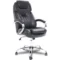 Cadeira De Escritório Giratória Comfy Grandeur Preta, Base Cromada E Sistema Relax