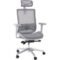 Cadeira De Escritório Comfy Aero Cinza Tela Mesh Cinza, Braço 4d, Multi Regulagens Assento E Encosto