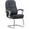 Par De Cadeiras De Escritório Comfy New Boss Preta, Base Fixa