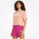 PUMA PUMA Camiseta Cropped Essentials Logo Feminina – Cor Rosa