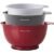 Conjunto Bowls 3 Tigelas Bowls Branco Vermelho Cinza Kitchenaid