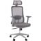 Cadeira De Escritório Comfy Turya Tela Mesh Cinza, Base Giratória E Braço 3d E Relax Avançado